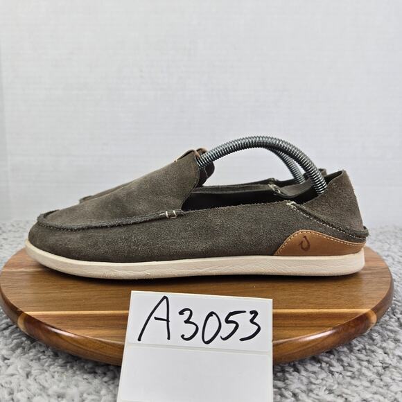 Olukai Mens 9M Nalukai Kala Slip On Gray Casual Lifestyle Daily Comfort Loafer main image 12